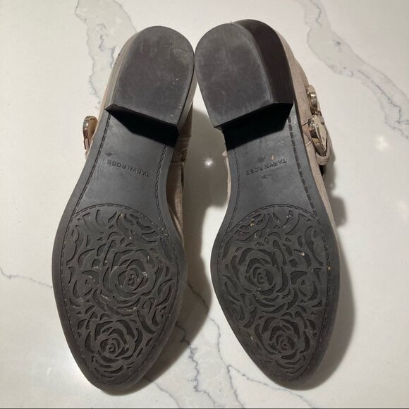 TARYN ROSE Sz 9.5B Samantha Light Taupe Beige Western Style  Booties - Picture 8 of 10